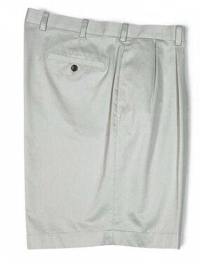 NWOT Brooks Brothers Light Weight Advantage Chino Creme Pleat Shorts Men W36 L8